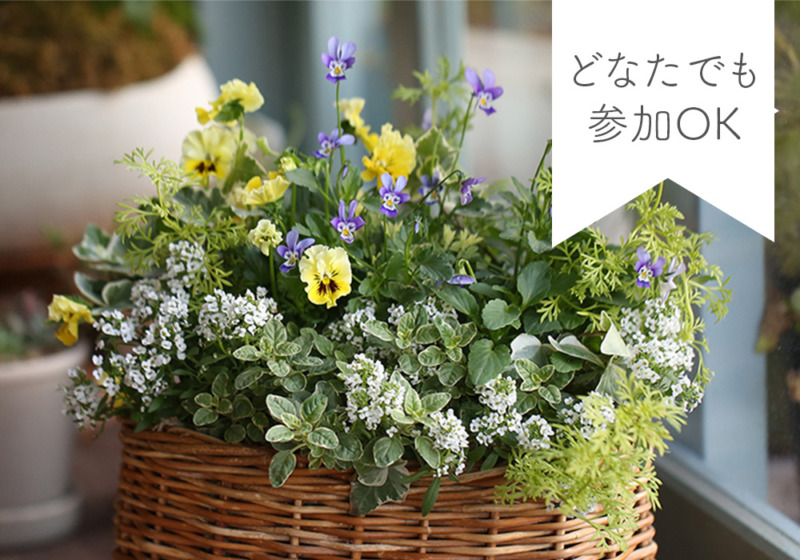 【オンライン・対面】体験レッスン（花材と器つき）